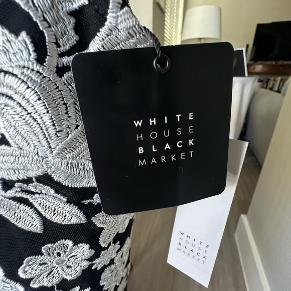 White House Black Market Dress Women's Size 10 Embroidered Floral Sheath NWT - Picture 7 of 14